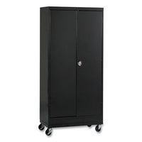 Assembled Mobile Storage Cabinet, With Adjustable Shelves 36w X 24d X 66h, Black