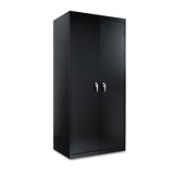 Assembled 78" High Storage Cabinet, W-adjustable Shelves, 36w X 24d, Black