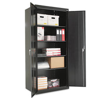 Assembled 78" High Storage Cabinet, W-adjustable Shelves, 36w X 24d, Black