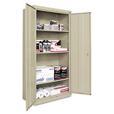 Economy Assembled Storage Cabinet, 36w X 18d X 72h, Putty