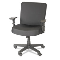 Alera Xl Series Big And Tall Mid-back Task Chair, Supports Up To 500 Lbs., Black Seat-black Back, Black Base