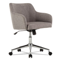 Alera Captain Series Mid-back Chair, Supports Up To 275 Lbs, Gray Tweed Seat-gray Tweed Back, Chrome Base