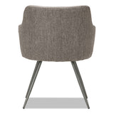 Alera Captain Series Guest Chair, 24" X 24.5" X 30.25", Gray Tweed Seat-gray Tweed Back, Chrome Base