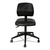 Alera Wl Series Workbench Stool, 25" Seat Height, Supports Up To 250 Lbs., Black Seat-black Back, Black Base