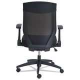 Alera Eb-k Series Synchro Mid-back Flip Arm Mesh-chair, Supports Up To 275 Lbs, Black Seat-black Back, Black Base