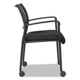 Alera Eikon Series Stacking Mesh Guest Chair, Black Seat-black Back, Black Base, 2-carton