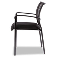 Alera Eikon Series Stacking Mesh Guest Chair, Black Seat-black Back, Black Base, 2-carton