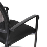 Alera Eikon Series Stacking Mesh Guest Chair, Black Seat-black Back, Black Base, 2-carton