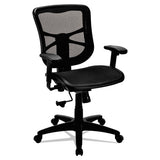 Alera Elusion Series Mesh Mid-back Swivel-tilt Chair, Supports Up To 275 Lbs., Black Seat-black Back, Black Base