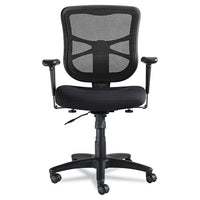 Alera Elusion Series Mesh Mid-back Swivel-tilt Chair, Supports Up To 275 Lbs., Black Seat-black Back, Black Base