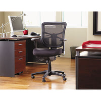 Alera Elusion Series Mesh Mid-back Multifunction Chair, Supports Up To 275 Lbs, Black Seat-black Back, Black Base