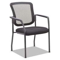 Mesh Guest Stacking Chair, Supports Up To 275 Lbs., Black Seat-black Back, Black Base