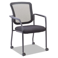 Mesh Guest Stacking Chair, Supports Up To 275 Lbs., Black Seat-black Back, Black Base