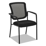 Mesh Guest Stacking Chair, Supports Up To 275 Lbs., Black Seat-black Back, Black Base