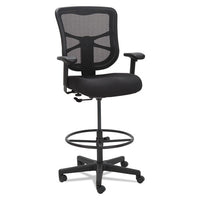 Alera Elusion Series Mesh Stool, 31.6" Seat Height, Supports Up To 275 Lbs., Black Seat-black Back, Black Base