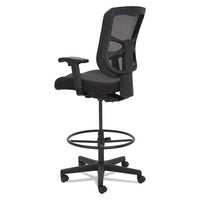 Alera Elusion Series Mesh Stool, 31.6" Seat Height, Supports Up To 275 Lbs., Black Seat-black Back, Black Base