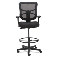 Alera Elusion Series Mesh Stool, 31.6" Seat Height, Supports Up To 275 Lbs., Black Seat-black Back, Black Base