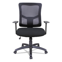 Alera Elusion Ii Series Mesh Mid-back Swivel-tilt Chair, Supports Up To 275 Lbs, Black Seat-black Back, Black Base