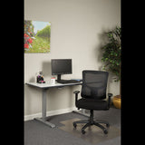 Alera Elusion Ii Series Mesh Mid-back Swivel-tilt Chair, Supports Up To 275 Lbs, Black Seat-black Back, Black Base