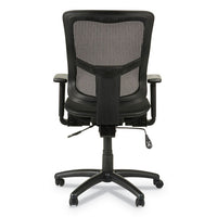 Alera Elusion Ii Series Suspension Mesh Mid-back Synchro With Seat Slide Chair, Up To 275 Lbs, Black Seat-back, Black Base