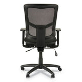 Alera Elusion Ii Series Suspension Mesh Mid-back Synchro With Seat Slide Chair, Up To 275 Lbs, Black Seat-back, Black Base