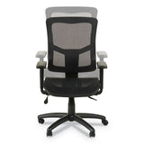 Alera Elusion Ii Series Suspension Mesh Mid-back Synchro With Seat Slide Chair, Up To 275 Lbs, Black Seat-back, Black Base