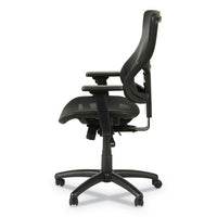 Alera Elusion Ii Series Suspension Mesh Mid-back Synchro With Seat Slide Chair, Up To 275 Lbs, Black Seat-back, Black Base