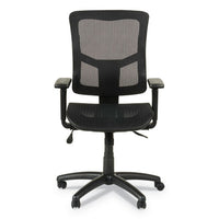 Alera Elusion Ii Series Suspension Mesh Mid-back Synchro With Seat Slide Chair, Up To 275 Lbs, Black Seat-back, Black Base