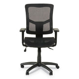 Alera Elusion Ii Series Suspension Mesh Mid-back Synchro With Seat Slide Chair, Up To 275 Lbs, Black Seat-back, Black Base