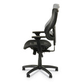 Alera Elusion Ii Series Suspension Mesh Mid-back Synchro With Seat Slide Chair, Up To 275 Lbs, Black Seat-back, Black Base