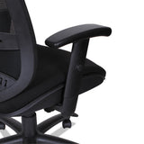 Alera Eon Series Multifunction Mid-back Cushioned Mesh Chair, Supports Up To 275 Lbs, Black Seat-black Back, Black Base