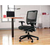 Alera Epoch Series Fabric Mesh Multifunction Chair, Supports Up To 275 Lbs, Black Seat-black Back, Black Base