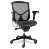 Alera Eq Series Ergonomic Multifunction Mid-back Mesh Chair, Supports Up To 250 Lbs., Black Seat-black Back, Black Base