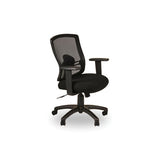 Alera Etros Series Mesh Mid-back Petite Swivel-tilt Chair, Supports Up To 275 Lbs, Black Seat-black Back, Black Base