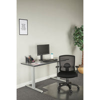 Alera Etros Series Mesh Mid-back Petite Swivel-tilt Chair, Supports Up To 275 Lbs, Black Seat-black Back, Black Base