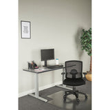 Alera Etros Series Mesh Mid-back Petite Swivel-tilt Chair, Supports Up To 275 Lbs, Black Seat-black Back, Black Base