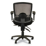 Alera Etros Series Mesh Mid-back Petite Multifunction Chair, Supports Up To 275 Lbs, Black Seat-black Back, Black Base