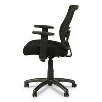 Alera Etros Series Mesh Mid-back Chair, Supports Up To 275 Lbs, Black Seat-black Back, Black Base