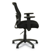 Alera Etros Series Mesh Mid-back Chair, Supports Up To 275 Lbs, Black Seat-black Back, Black Base