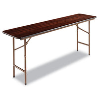 Wood Folding Table, Rectangular, 71 7-8w X 17 3-4d X 29 1-8h, Mahogany