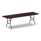 Wood Folding Table, 95 7-8w X 29 7-8d X 29 1-8h, Mahogany