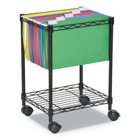 Compact Rolling File Cart, 15.25w X 12.38d X 21h, Black