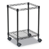 Compact Rolling File Cart, 15.25w X 12.38d X 21h, Black