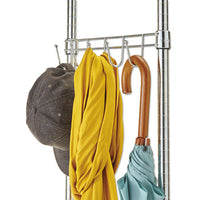 Wire Shelving Garment Rack, 40 Garments, 48w X 18d X 75h, Silver