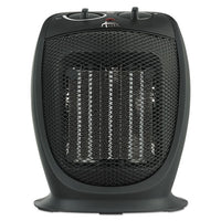 Ceramic Heater, 7 1-8"w X 5 7-8"d X 8 3-4"h, Black