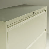 Lateral File, 2 Legal-letter-size File Drawers, Light Gray, 30" X 18" X 28"