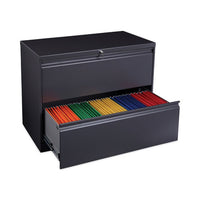 Lateral File, 2 Legal-letter-a4-a5-size File Drawers, Charcoal, 36" X 18" X 28"
