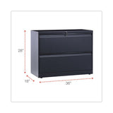 Lateral File, 2 Legal-letter-a4-a5-size File Drawers, Charcoal, 36" X 18" X 28"
