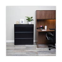 Lateral File, 3 Legal-letter-a4-a5-size File Drawers, Black, 36" X 18" X 39.5"