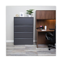 Lateral File, 4 Legal-letter-a4-a5-size File Drawers, Charcoal, 36" X 18" X 52.5"